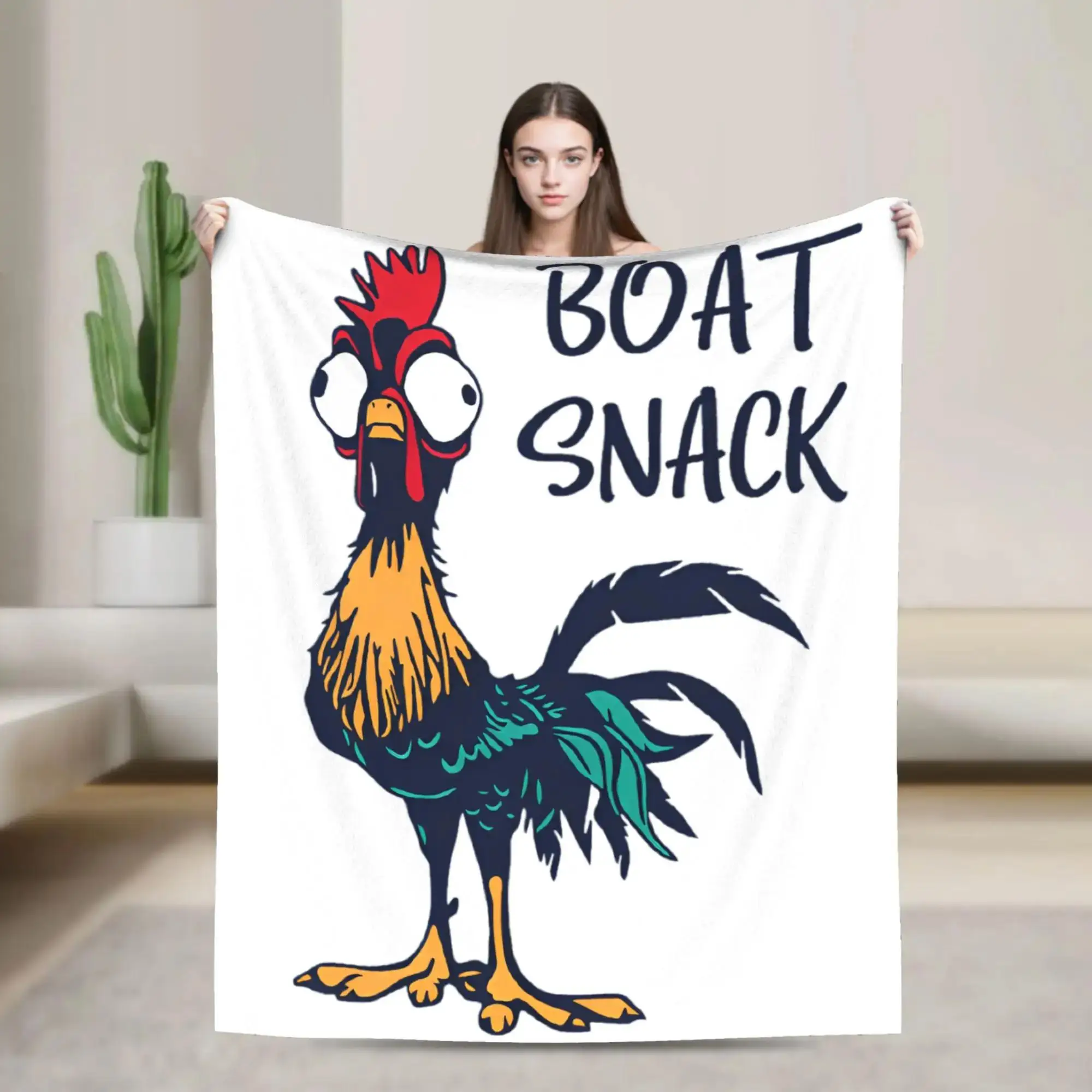 

Плед-покрывало Boat Snack Hei Hei Chicken из фланели, зимний, мягкий, прочный, для детей, для дивана, кровати, пуфа, пушистое покрывало