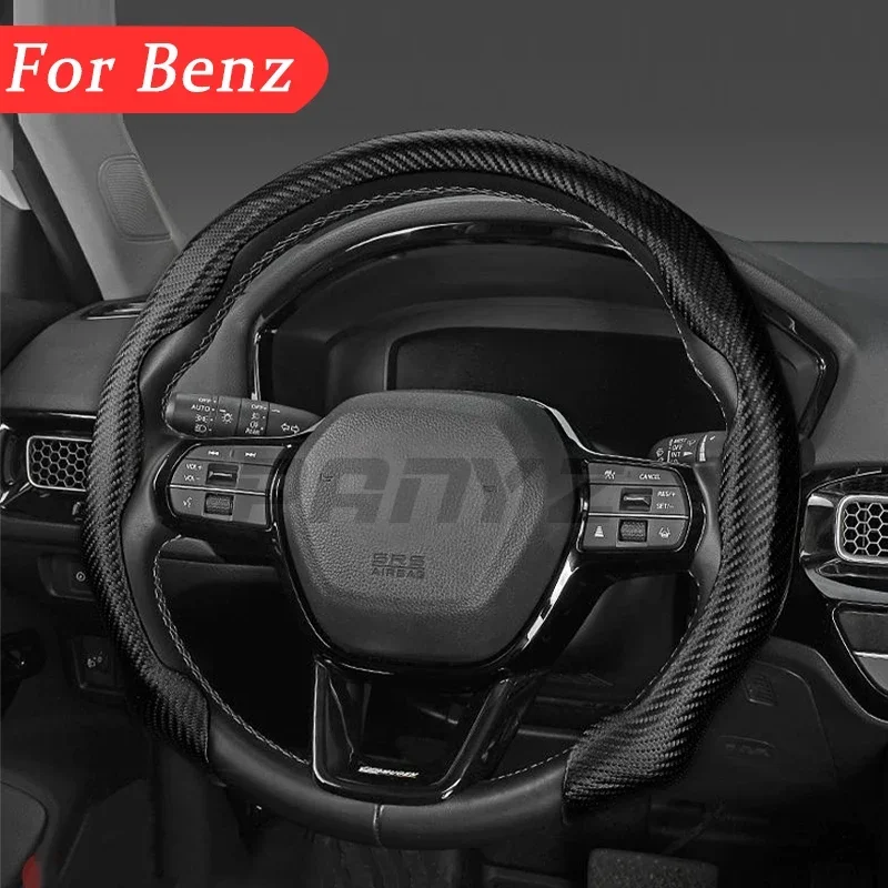 For 2003-2023 Mercedes-Benz Universal Steering Wheel Cover A B C E G M S Grade EQS W203 W210 W245 W164Interior Accessories