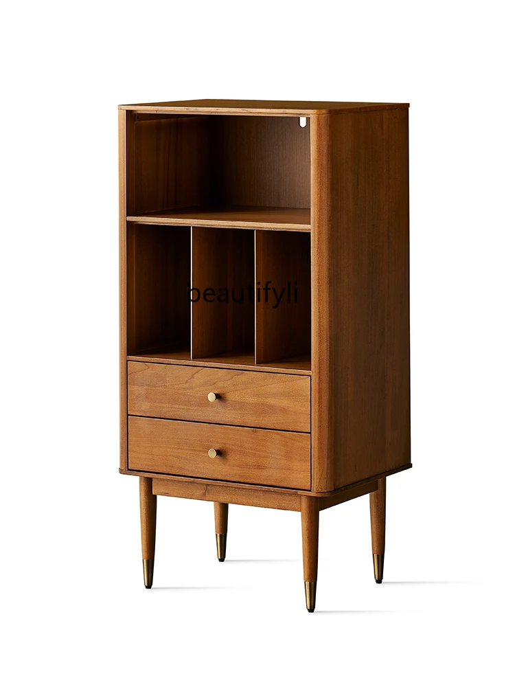 

/Nordic Solid Wood TV Cabinet Side Cabinet Record Small Apartment Locker Storage Cabinet