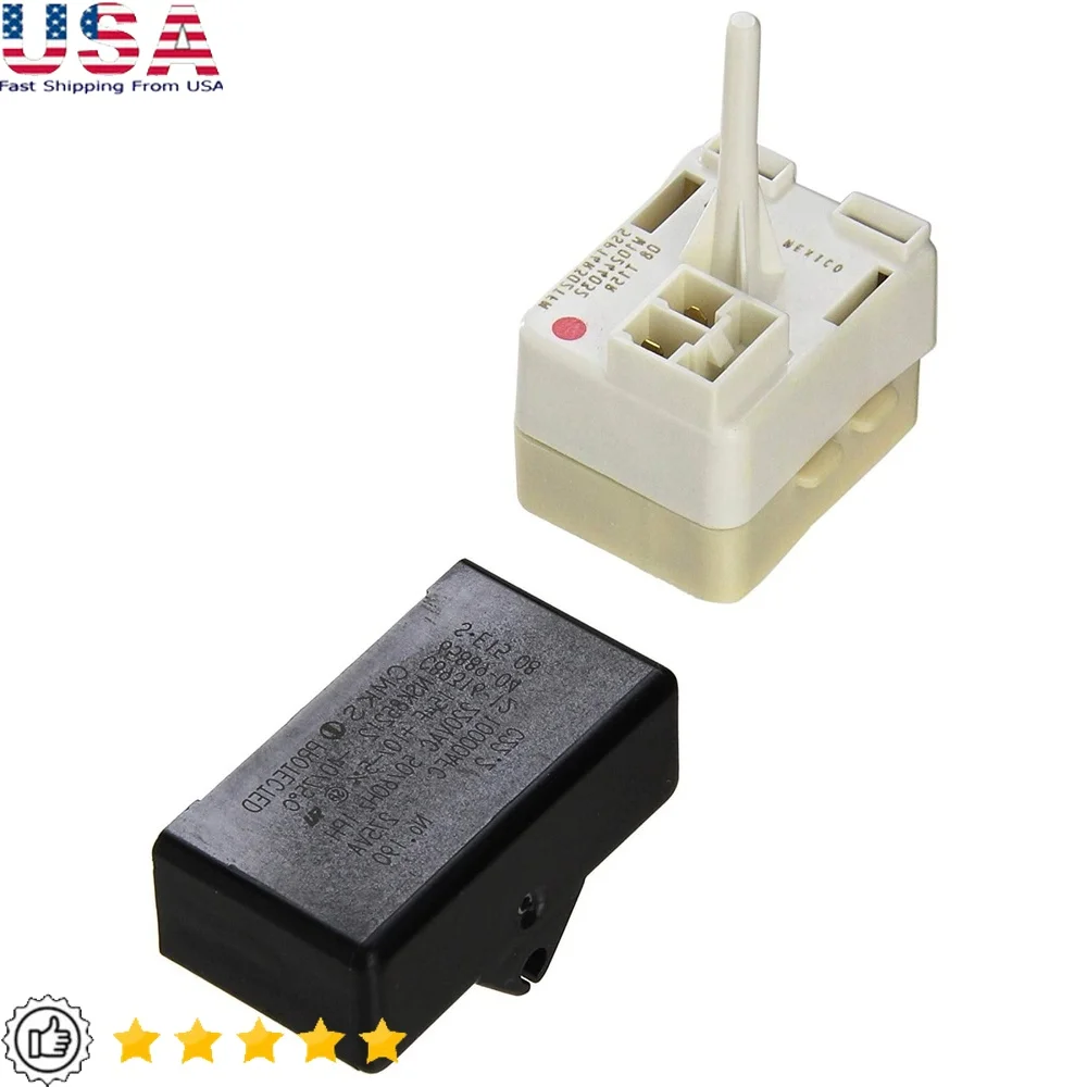 

Refrigerator Freezer Compressor Start Device Capacitor Power Boost Replacement Part W10613606 Compatible Appliance Accessory