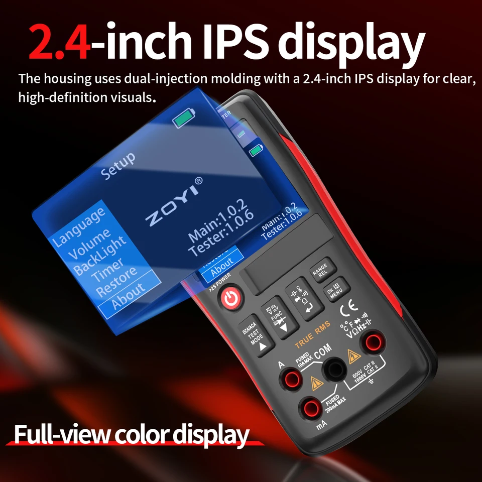 ZOYI ZT-XT1 2-in-1 LCRデジタルマルチメーター＆トランジスタテスター