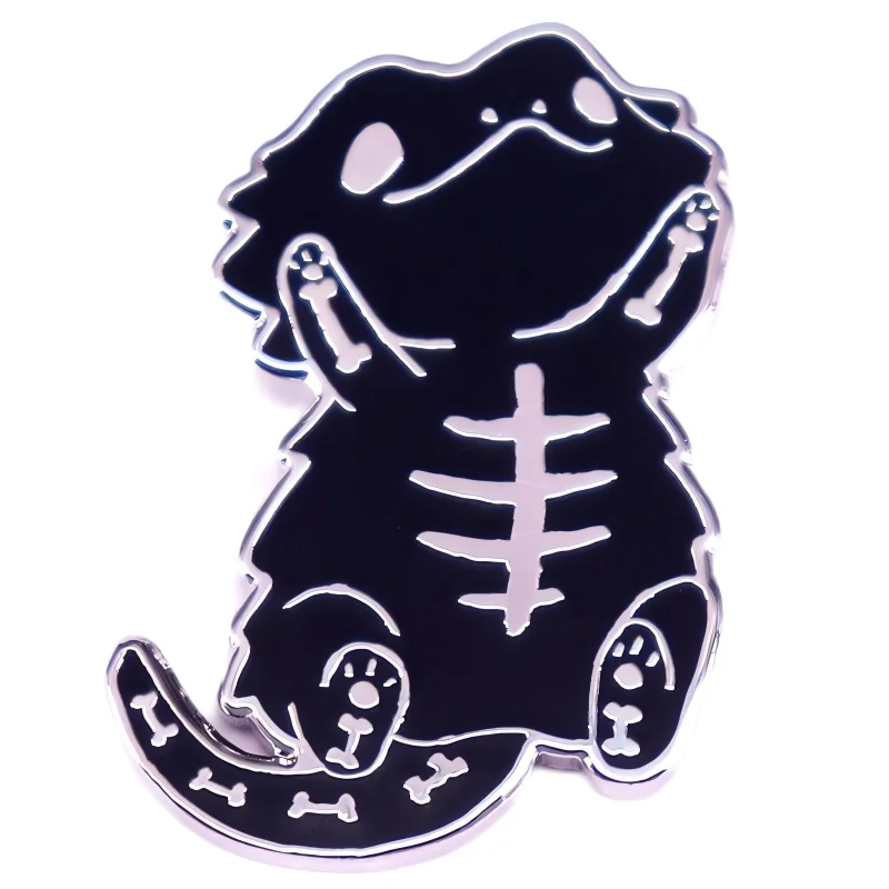 

Kawaii Bearded Dragon Skull Enamel Pin - Cute Metal Brooch for Lovers of Unique And Funny Gifts
