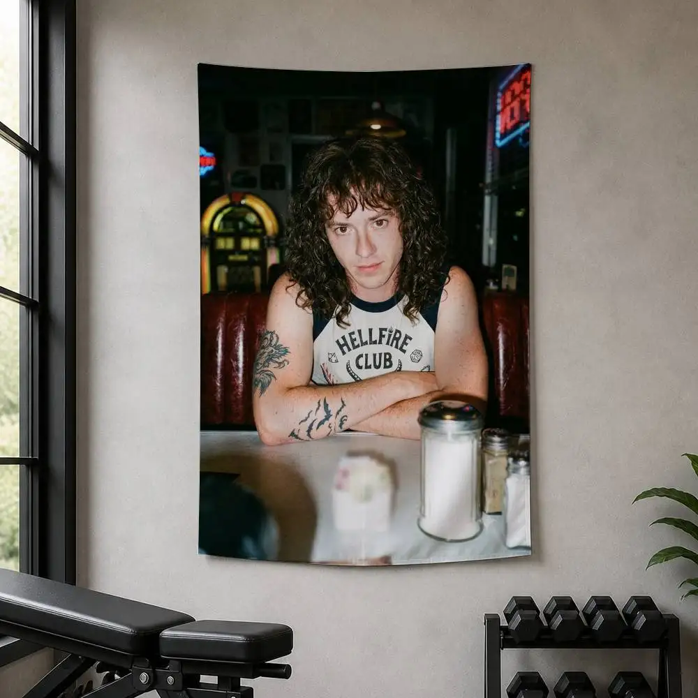 Eddie Munson Decorative Wall Flag Banner for Home Garden Garage Indoor Outdoor Decor
