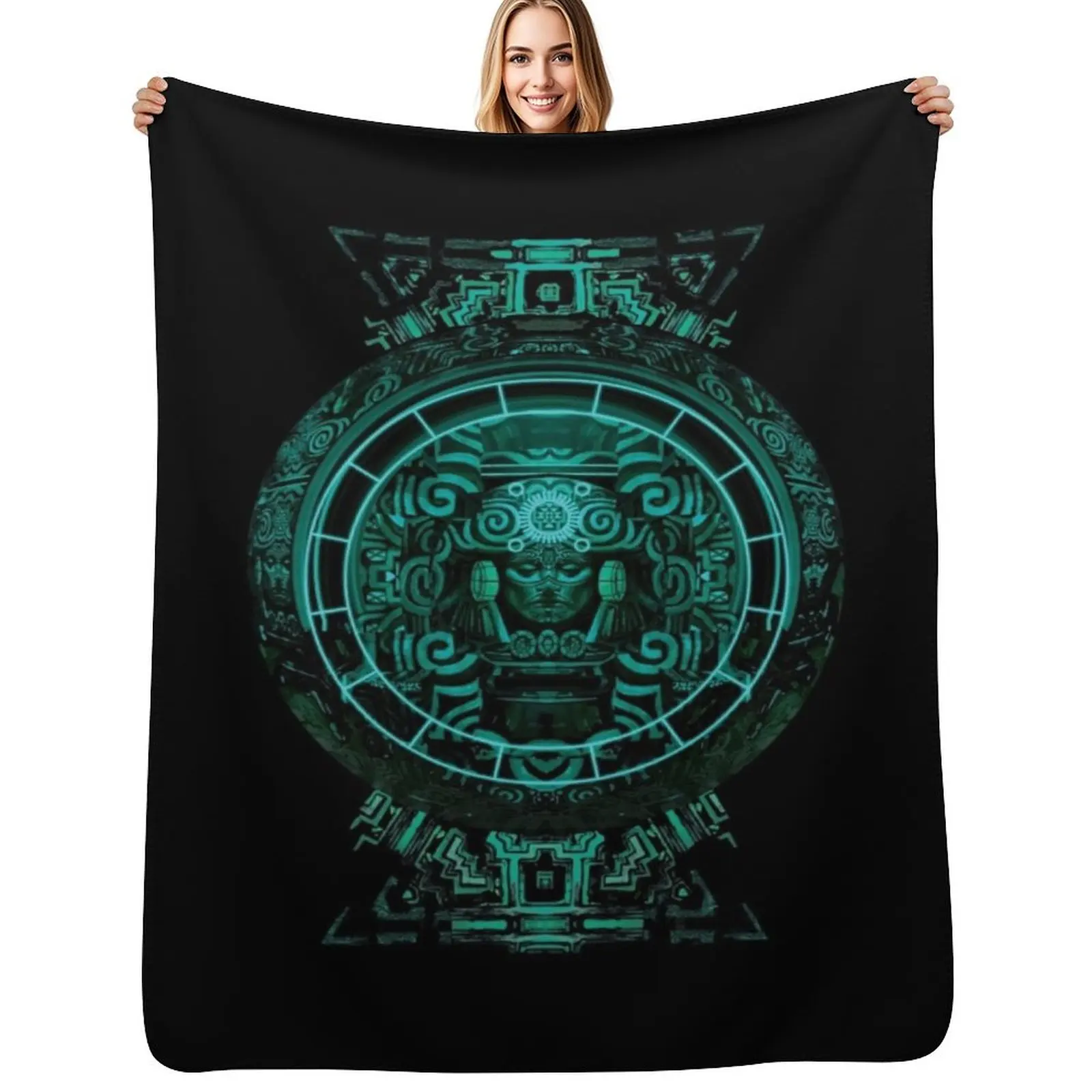 MAYAN TELEPORT Throw Blanket Summer Beddings Heavy For Decorative Sofa Hairys Summer decorative Blankets