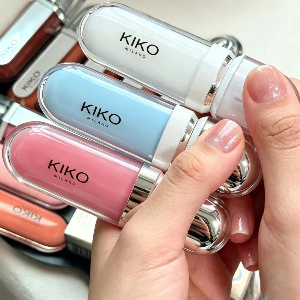 Original Kiko 3D Mirror Lip Glaze Waterproof Non Fading and Non Stick Cup Lipgloss Mirror Lipstick Nourishing Glossy Cosmetic