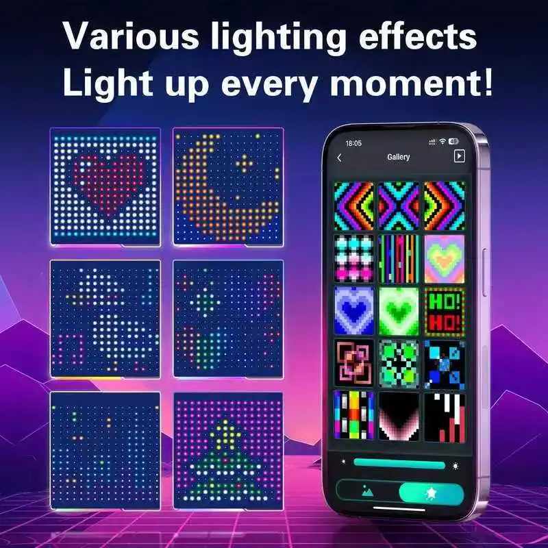 LED Curtain Lights App Control DIY Patterns Music Sync USB Powered Fairy Ambient Lights Indoor Outdoor Party Window Decoration
