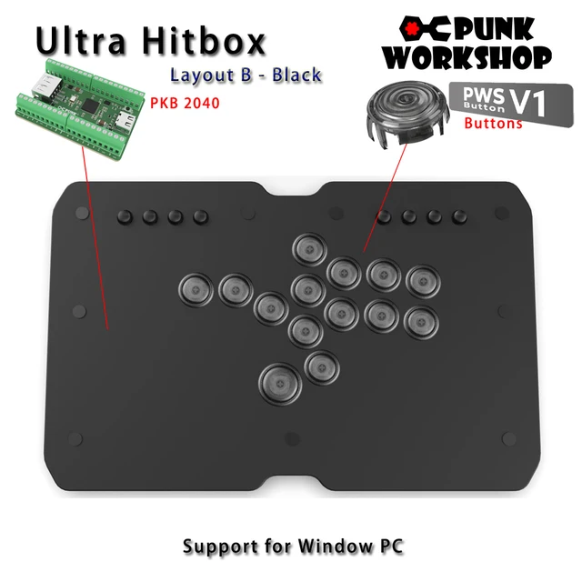 Punk Workshop Ultra BOX HitBox Controller Layout E SOCD Supported