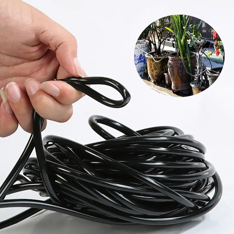 10m Black Drip Irrigation Hose Perfect for DIY Garden Irrigation System Or as Blank Distribution Tubing for Any Garden