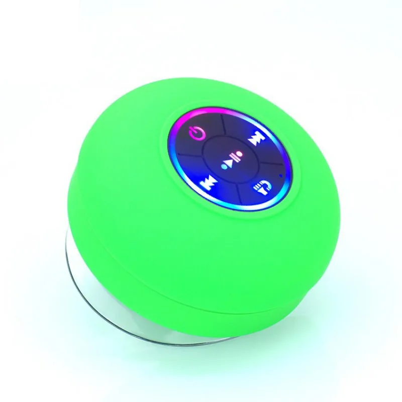 HOMini-Haut-parleur Bluetooth étanche avec grande ventouse et version légère, haut-parleur LED coloré, cadeau