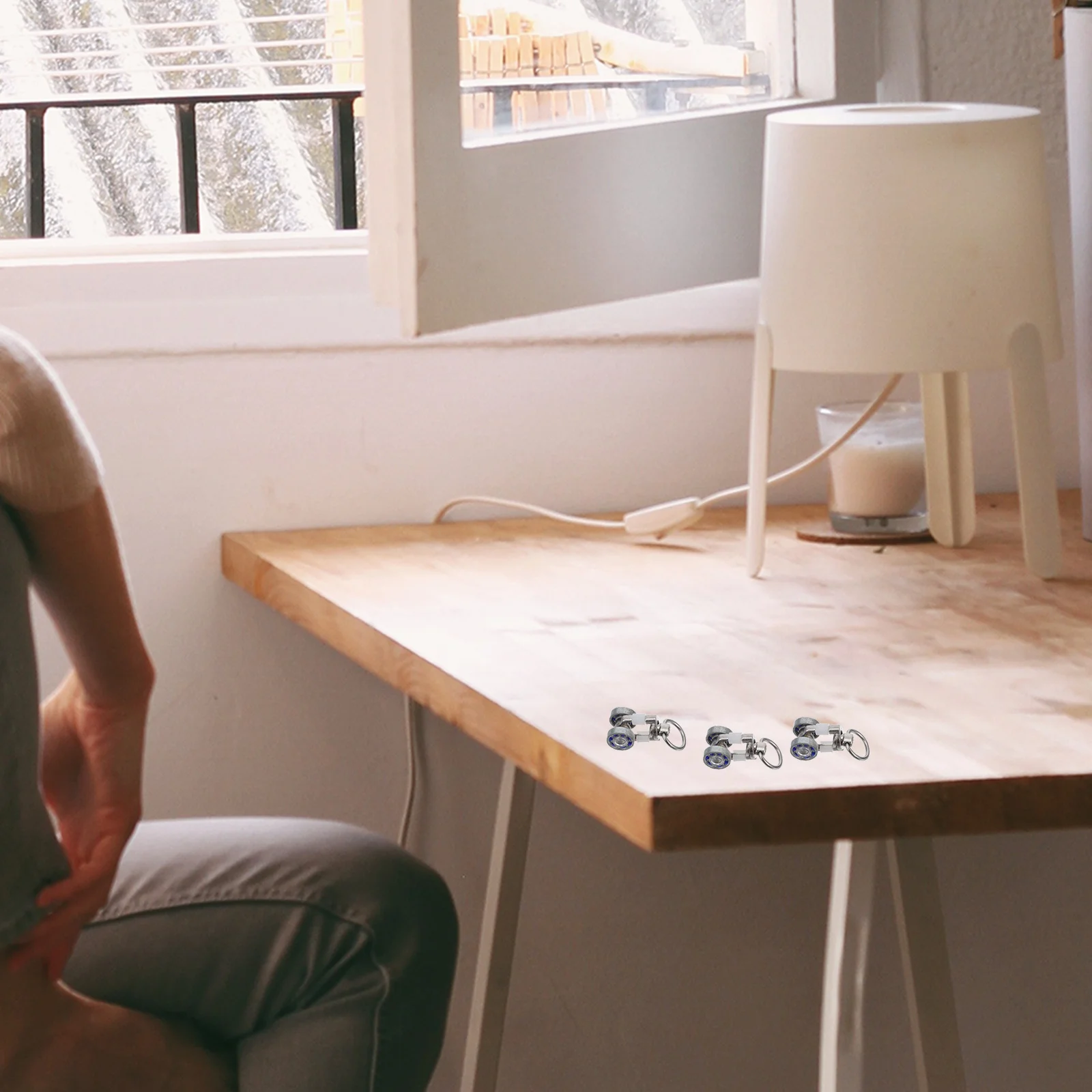 

5Pcs Metal Bearing Curtain Track Rollers Stable Sliding Wheel Smooth Glide Pulley for Curtains Curtain Sliding Wheel