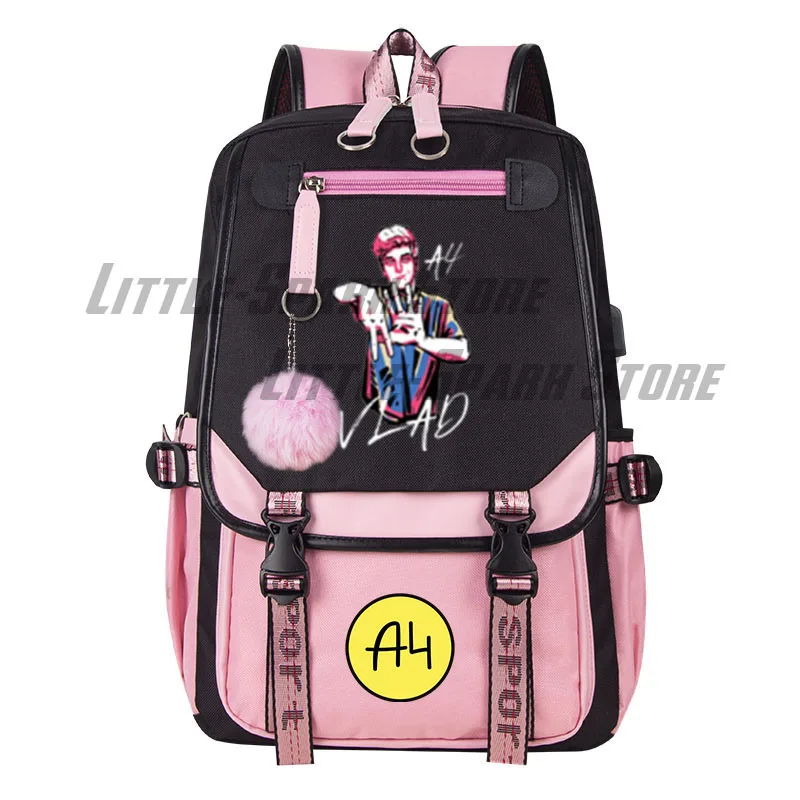 vlad a4 Backpack Bookbag Cartoon Boy Girl School Bags for Teenage Kids Merch A4 Lamba Travel Bagpack USB Laptop Shoulder Bags