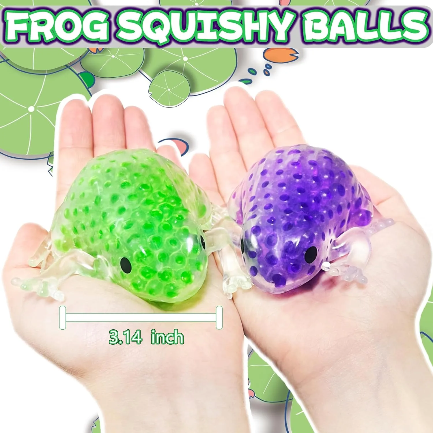 Frosch-Squishy-Bälle zum Stressabbau, dehnbares Zappeltier-Quetschspielzeug für Kinder und Erwachsene, ideal für ADHS, Autismus, Angst