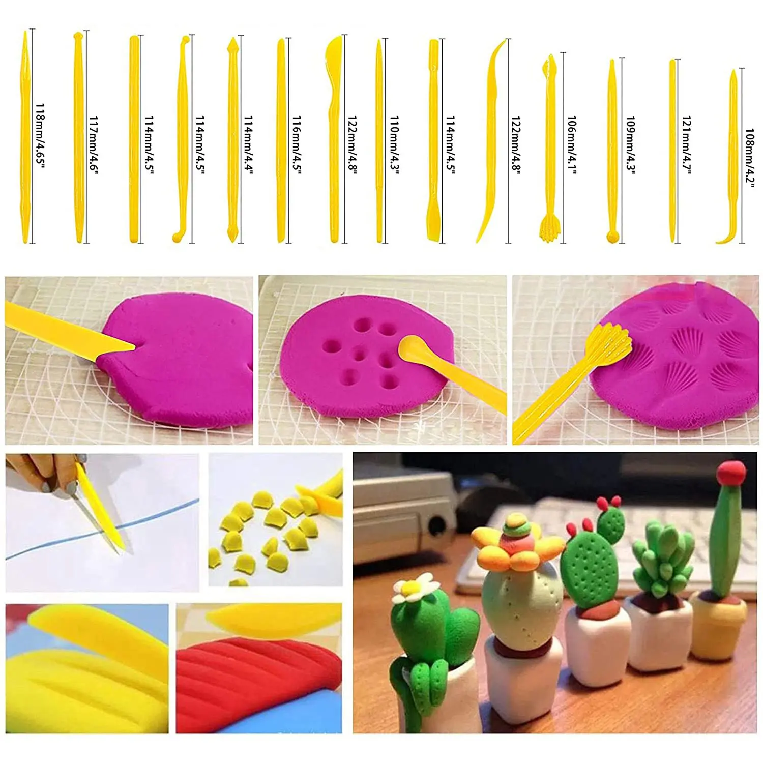 Rullo in argilla acrilica da 25 pezzi con penna per incisione in fogli acrilici raschietto in plastica argilla strumento fai da te per modellare e scolpire