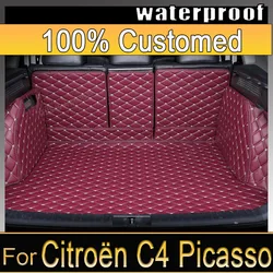 Car Rear Trunk Mats For Citroën Grand C4 Picasso 2007~2013 Waterproof Car trunk Organizer Car Trunk Storage Pads Car Accessories