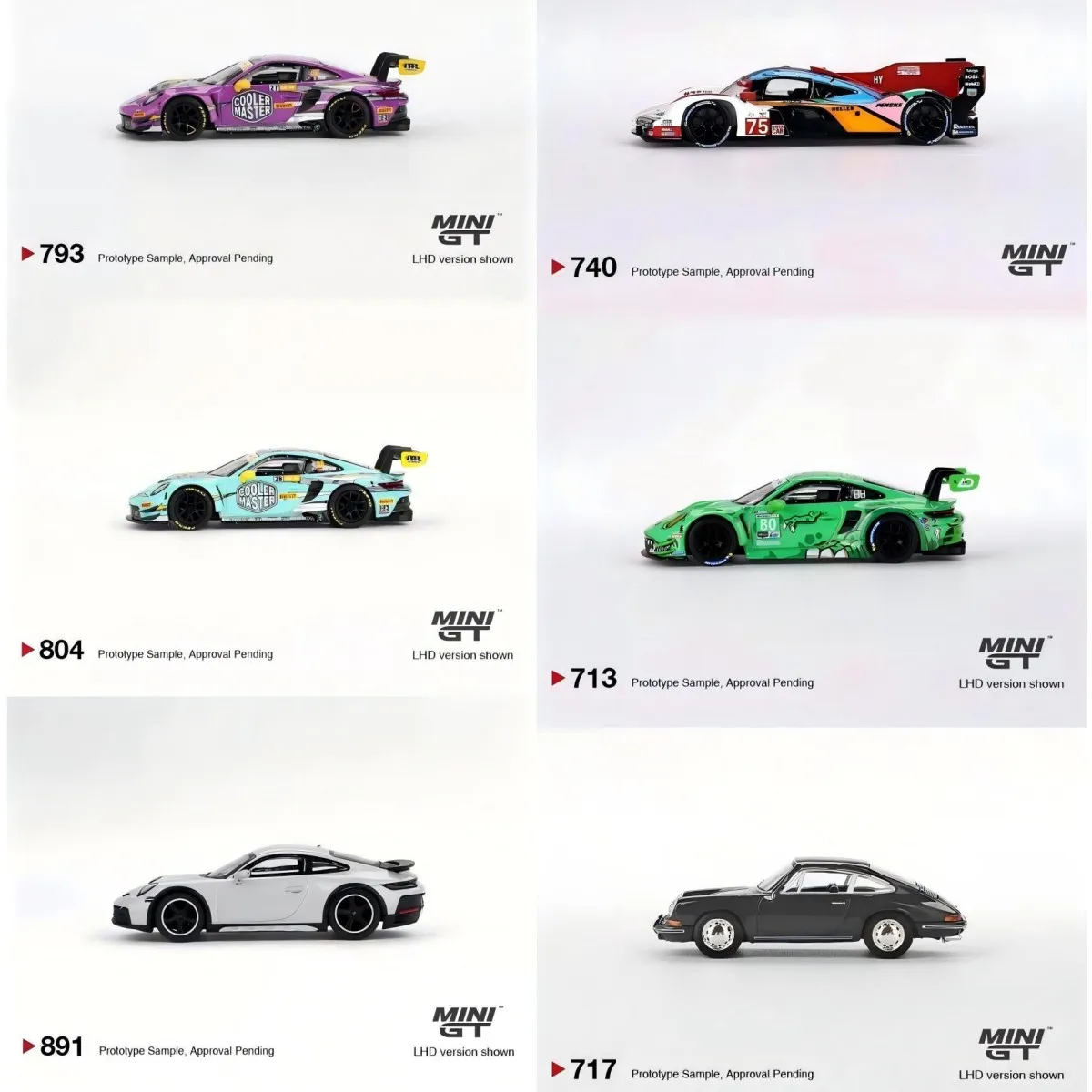 إس إم مينيجت 1/64 963 # 75 911 # 77 AO 992 رياضة السيارات GT3 R # 27 28 # 7 901 minigt 889 مجموعة معدنية نماذج سيارات مصنوعة من خليط معدني مصبوبة