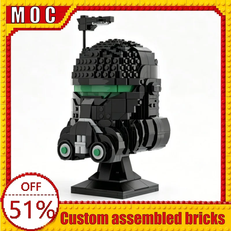 

992PCS War Series The Hero Crosshair Helmet Collection Custom Building Blocks MOC Model Educational Assembly Toy Birthday Gift