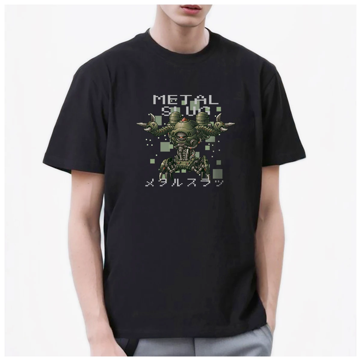 MMetal Slug Boss Pixel Art Arcade Game Vehicles men t shirt Women Fashion 100% Cotton summer casual Breathable Couple tee y2k