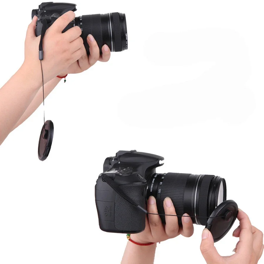 Kood Front Lens Cap & Elasticated Cap Keeper Various Sizes Anti-lost Rope for Nikon Canon Sony