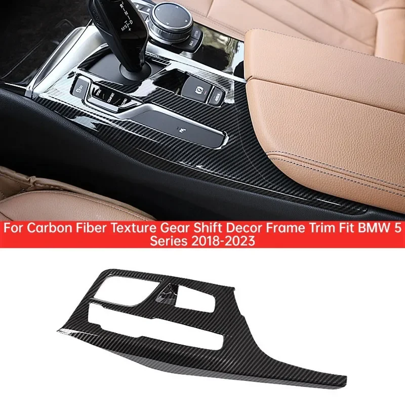 For Center Console Gear Shift Multimedia Panel Decorative Trim, Interior Stickers Fit BMW 5 Series 525Li 530Li 535Le 2018-2023