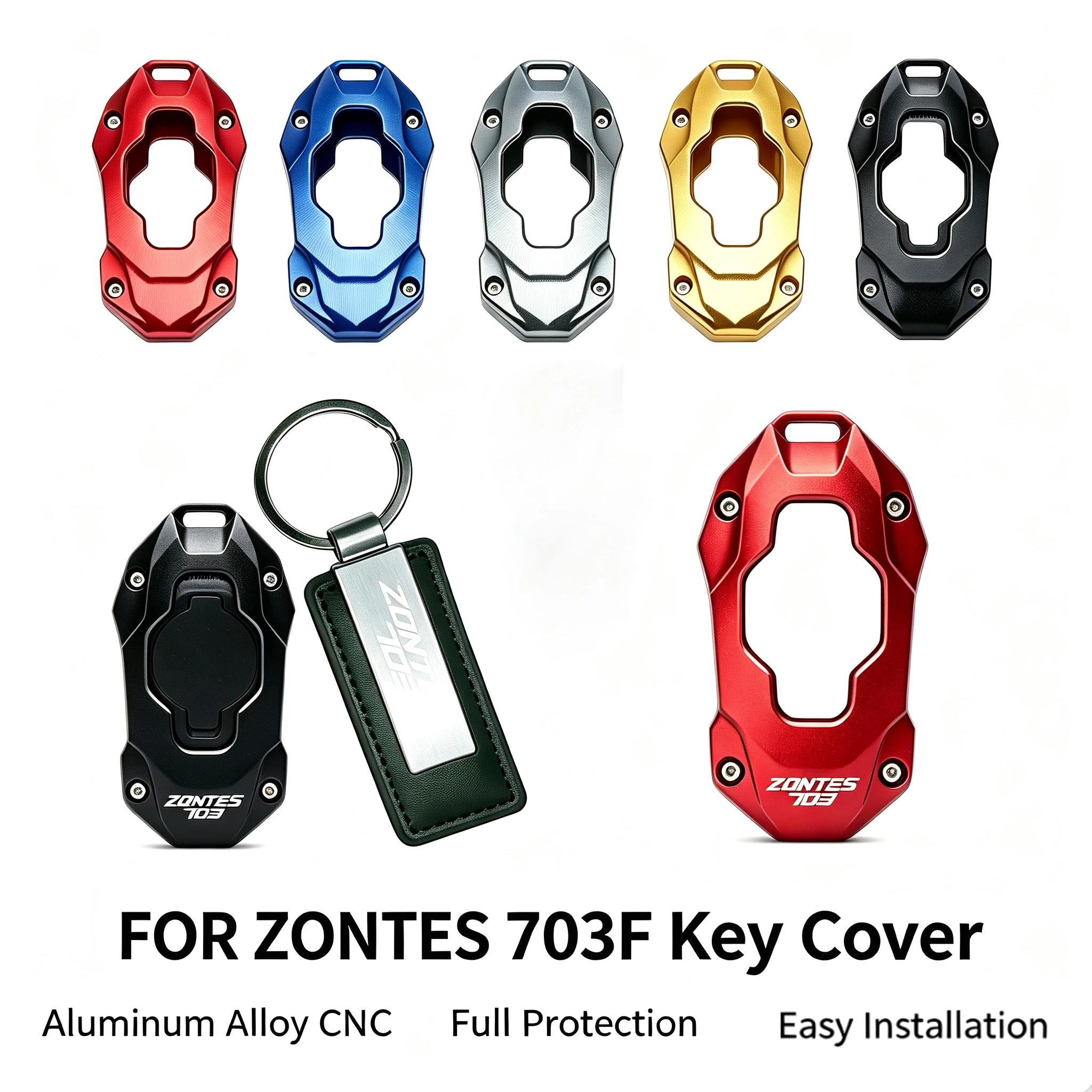 For Zontes 703F 703R 703RR 703T 368 703 Adventure 150X 368G 368K 368E 368D Remote Control Key Case Shell Cover Keychain Keyring