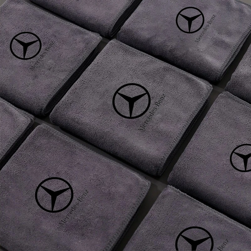 Car Microfiber Cleaning Towel Car Drying Towel Auto Washing Tools For Mercedes Benz W210 W222 W164 W203 W205 W251 CLK GLA ML - view 2