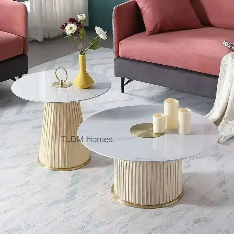 وحدة التحكم طاولات القهوة الفاخرة الطابق الحد الأدنى طاولة التخزين الأرائك خمر الطعام الرخام الملمس طاولة جانبية أثاث المنزل g