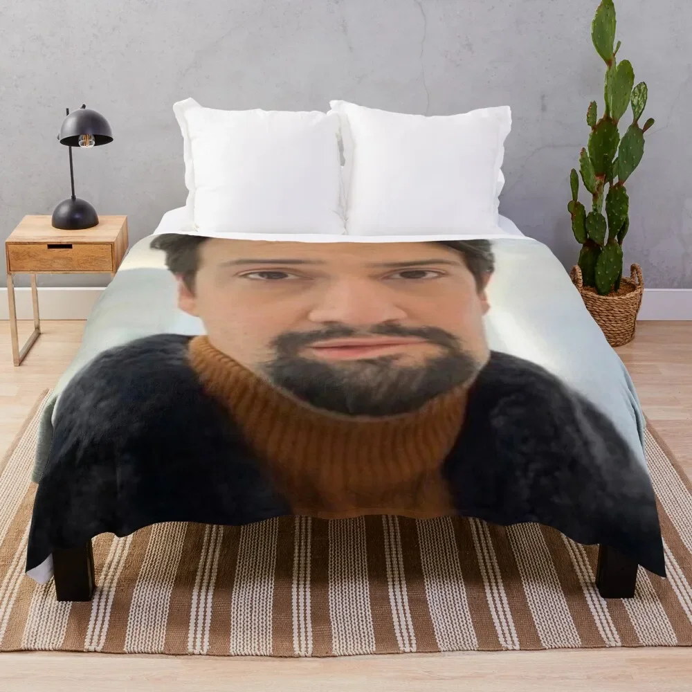 

manuel miranda lip bite meme Throw Blanket cosplay anime Nap Thermal Polar Blankets