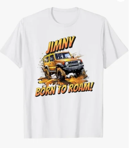 

Jimny 4X4 Off-road Vehicle T-shirt, Summer Outdoor Extreme Sports Men's and Women's Pure Cotton Short-sleeved Shirt