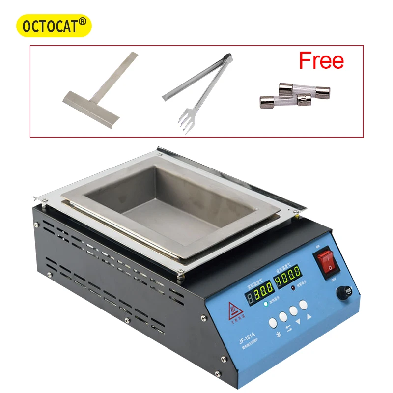 220V/110V 2400W Solder Pot Tin Melting Furnace Thermoregulation Soldering Desoldering Bath 50mm to 350mm 30~400 Degree Ajustable