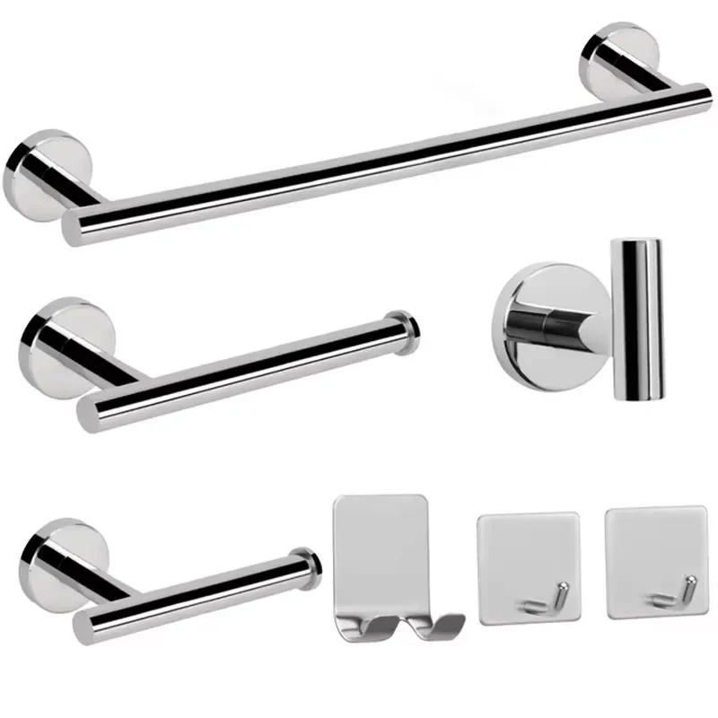 for 7 Piece Bathroom Hardware Accessories Set Brushed Nickel 304 Stainless Steel Gold Finish Bath Accessory