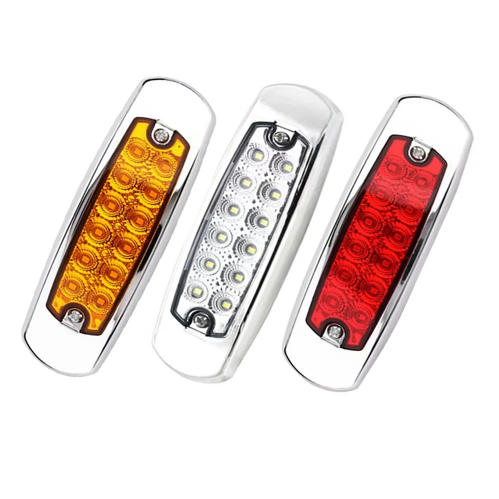 

12-24V 12smdCar Trailer Indicator Clearance Lamp Side Marker Light Amber Red White