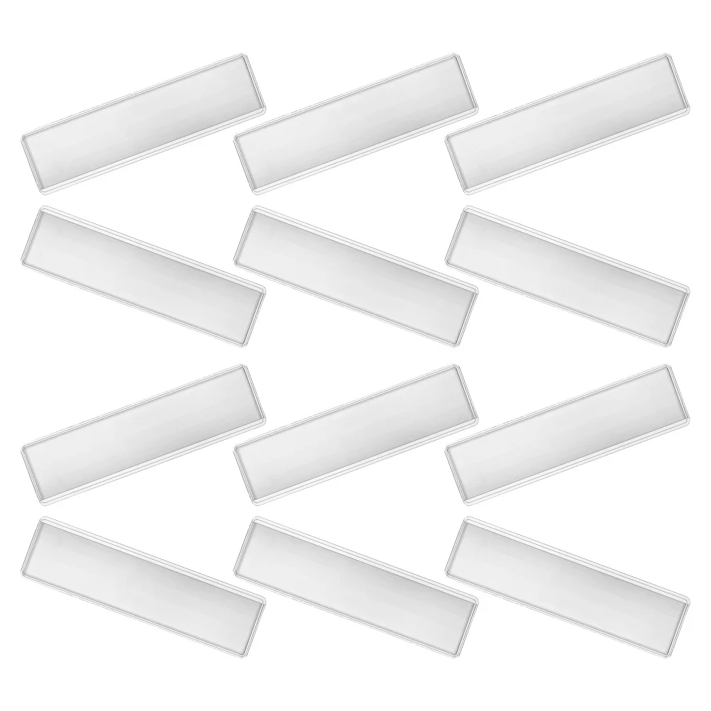 

25Pcs Self Adhesive Label Holders Transparent Index Card Pockets Plastic Protective Sleeves for Filing Sorting Mailbox Library