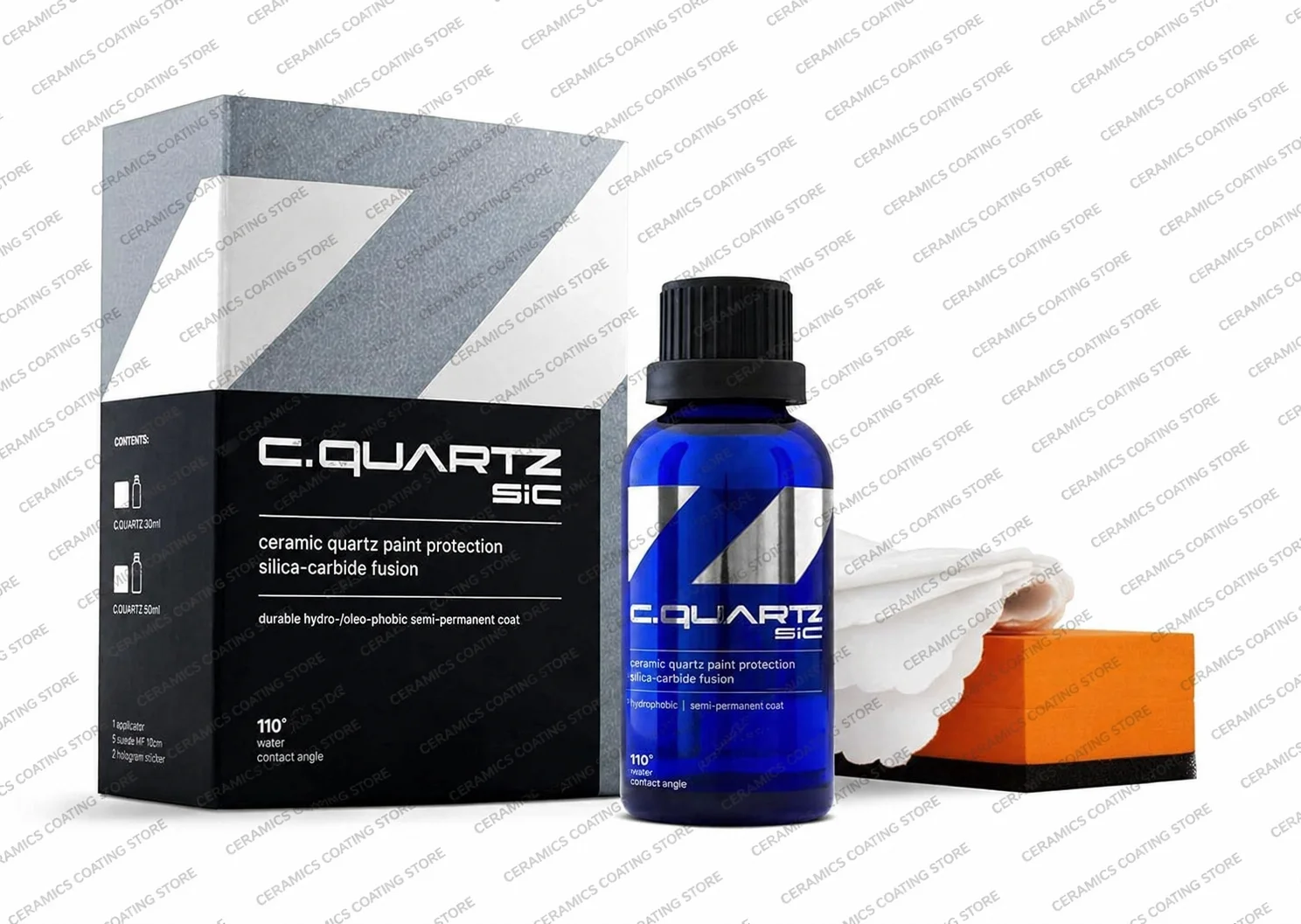 

CAR CQUARTZ SiC 30ml Kit Car Ceramic Coating Finish Quartz Based Nanotechnology Bonds To Paint Glass Metal and Plastic