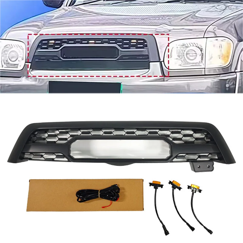 

Racing Grills For 2005-2007 Toyota Sequoia Modified Trd Style Front Grille Made Of Abs Material Auto Grille Car Accessories