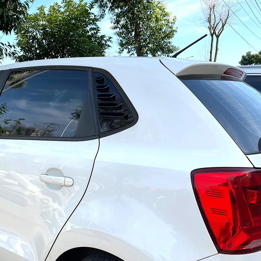 Car Rear Window Shutter Cover Fit For Volkswagen VW Polo MK5 6R 6C 2011-2018 Trim Window Louver Side Vent Trim