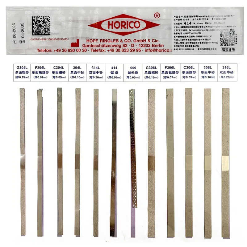 1Bag HORICO Grinding Materials Polishing Strips Dental Strips For Polishing Teeth Interproximal Separation Ribbon Saw Abrasive