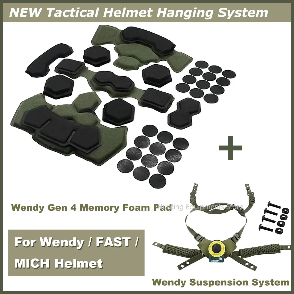 Tactical helmet pads Suspension System&Helmet Gen 4 Memory Foam Pad for Wendy FAST MICH Helmet Accessies