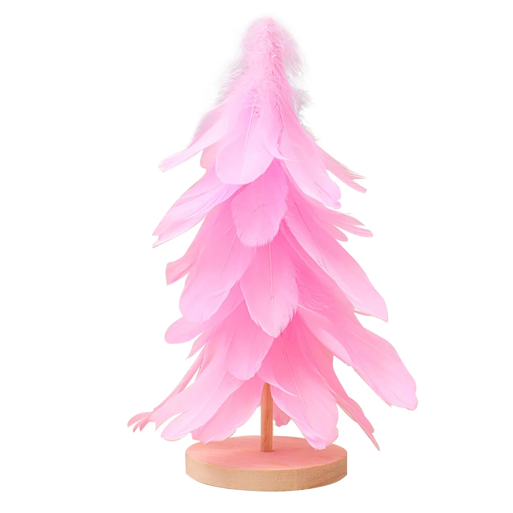 

Pink Mini Christmas Tree Ornament 30cm Tabletop Xmas Tree with LED Light for Home Party Decoration Gifts