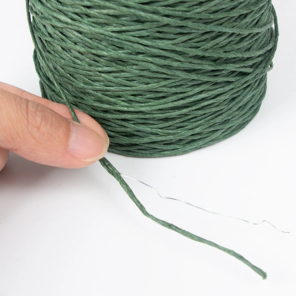 

1 Roll 210M Floral Binding Wire Strong Thin Camouflage Green Vine Wrap Wire For Flower Bouquets Waterproof Rustic Wrapping Craft