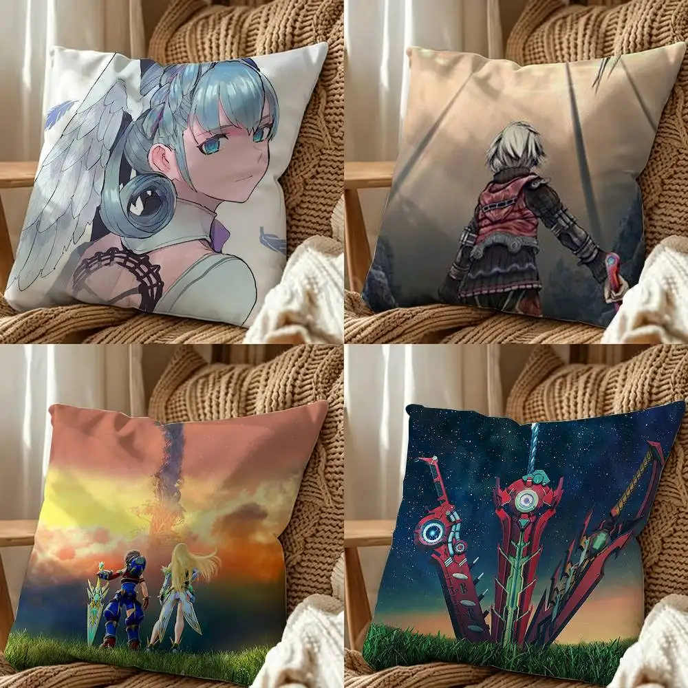 Game X-Xenoblade Chronicles Square Pillow Case Multi Sizes For Car Home Bedroom Decor Custom Valentine Gifts