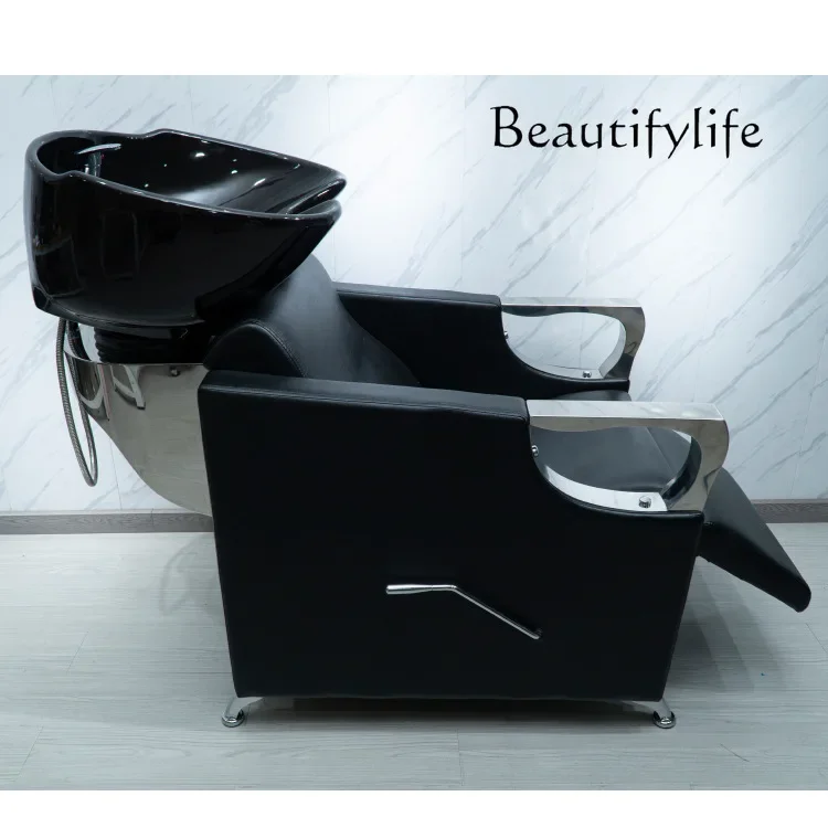 Hair Salon Sitting Quick Flush Sitting Shampoo Chair Flushing Bed Hair-Washing Chair European Portable Chair