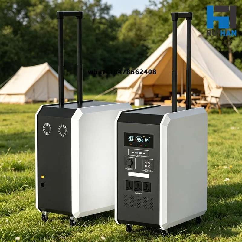2KW portable solar generator with pure sine wave inverter,  controller, flashlight and fast charging function