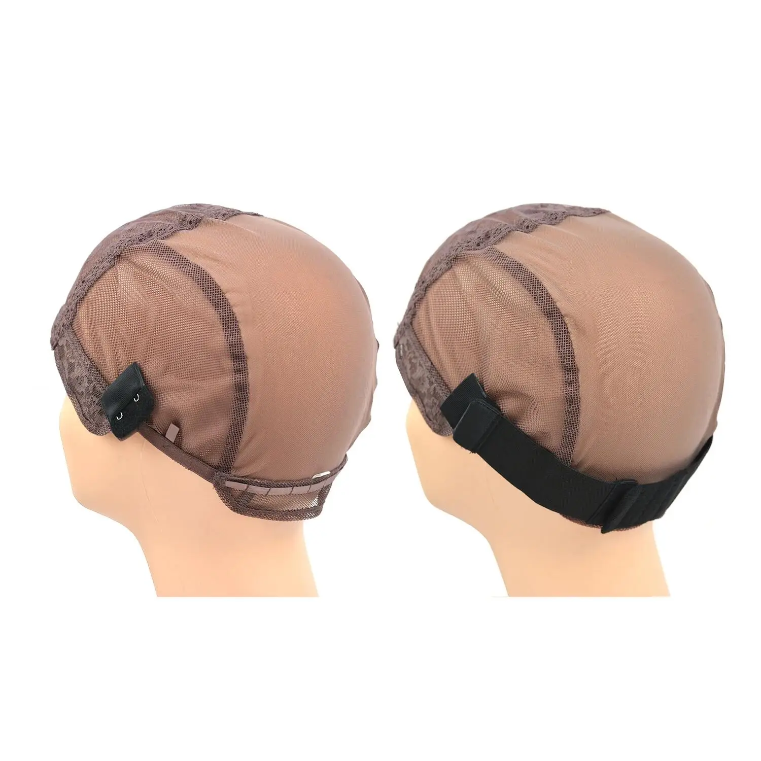 1 Set pita elastis hitam yang dapat diatur, aksesori Wig tali Wig yang dapat diatur dengan kait untuk renda depan Wig