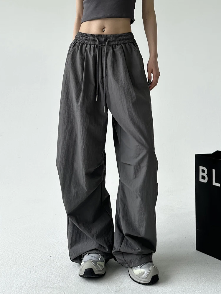 ay High Waist Workwear Pants for Women Summer 2025 Dance Spor American Brand Qui Dry Straight Leg Trousers