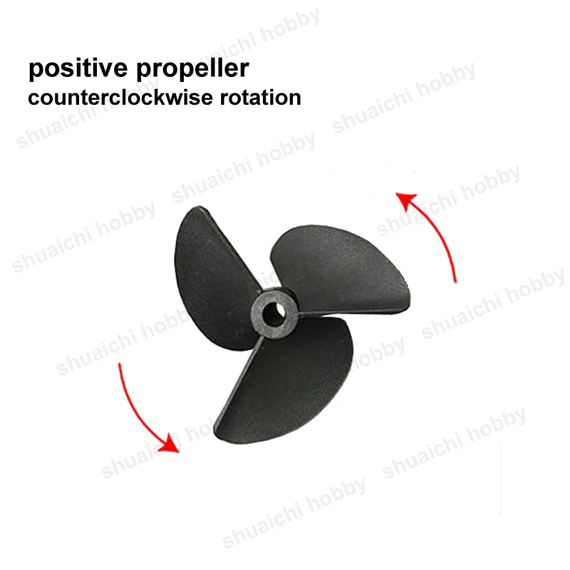 5 PCS 3 Blades Propeller Aperture 4/4. 76mm Nylon Paddle Diameter 36/47/52/55/57mm Props Accessoires voor Gemonteerd RC boten Model