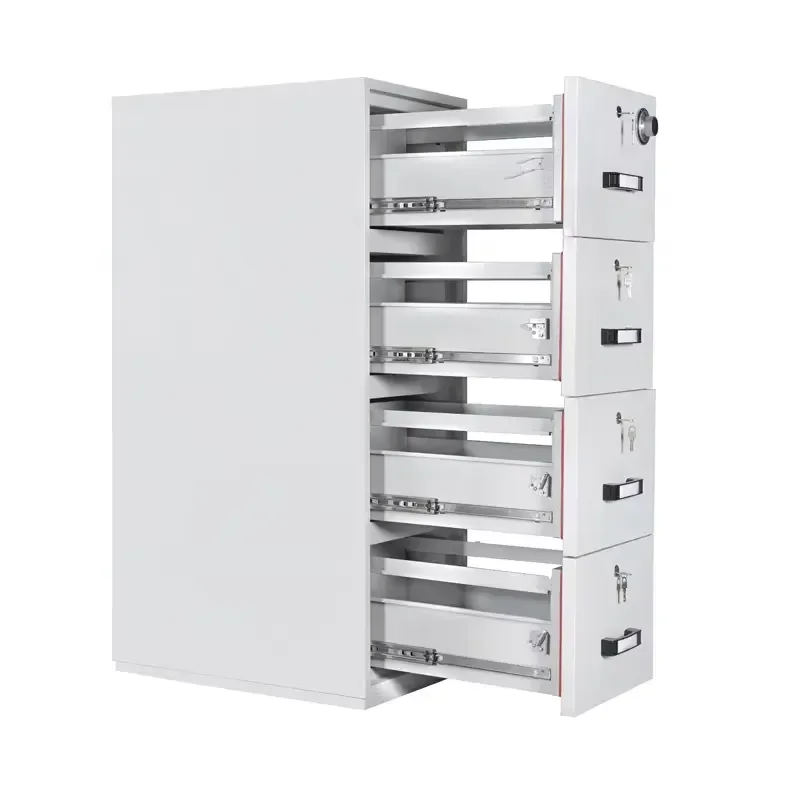 Modern Steel Office Filing Cabinet Lockable Fireproof Drawer Storage Unit Metal Document Organizer for Home Business