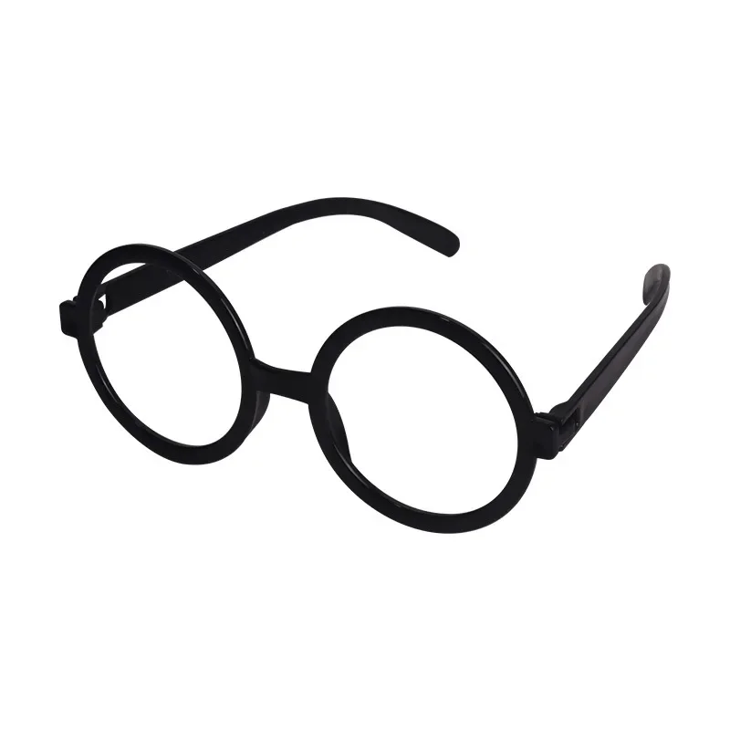 Lunettes à cadre rond Harry Potter pour enfants, sorcier, sans lentille, olympiques d\'Halloween, accessoires de cosplay, fournitures de décorations