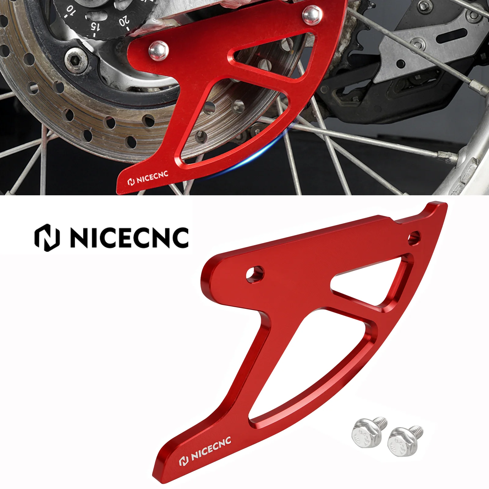 NICECNC Rear Brake Disc Guard For Honda XR250 90-04 XR600R 91-00 XR400R 96-04 XR650L 93-24 XR 250 600R 650L 400R Cover Protector