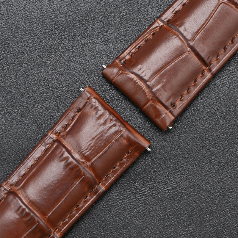 Echtes Leder Uhrenarmband 12/13/14/15/16/17/18/19/20/21/22/23/24/26 mm Schnellverschluss Herren Damen Universal Rindsleder Armband – Detail 4