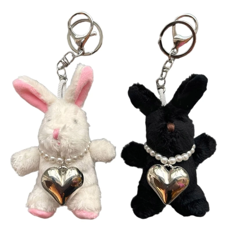 

Cartoon Rabbit Toy Keyring Mini Furs Bunnys Keychains Women Girls Accessories Dropship